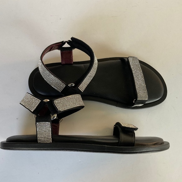 STAUD Betty  Rhinestone Sandals Leather Size 10 NEW - Picture 5 of 12